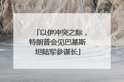 以伊冲突之际，特朗普会见巴基斯坦陆军参谋长