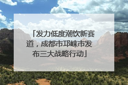 发力低度潮饮新赛道，成都市邛崃市发布三大战略行动