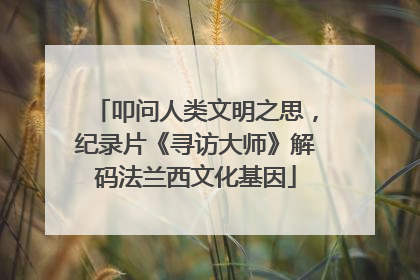 叩问人类文明之思，纪录片《寻访大师》解码法兰西文化基因