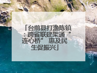 台前县打渔陈镇：跨省联建架通“连心桥” 惠及民生促振兴