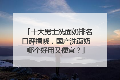 十大男士洗面奶排名口碑揭晓，国产洗面奶哪个好用又便宜？
