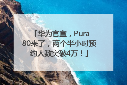 华为官宣，Pura 80来了，两个半小时预约人数突破4万！