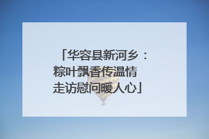 华容县新河乡：粽叶飘香传温情 走访慰问暖人心
