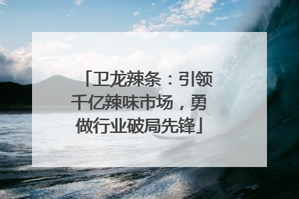 卫龙辣条：引领千亿辣味市场，勇做行业破局先锋