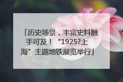 历史场景，丰富史料触手可及！“1925?上海”主题地铁展览举行