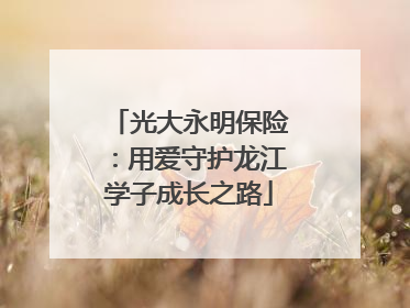 光大永明保险：用爱守护龙江学子成长之路