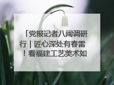 党报记者八闽调研行｜匠心深处有春雷！看福建工艺美术如何创新表达