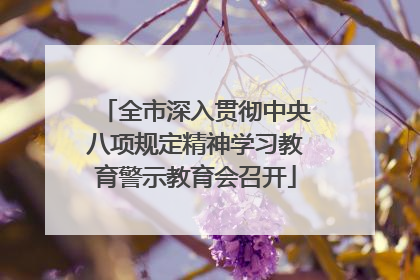 全市深入贯彻中央八项规定精神学习教育警示教育会召开
