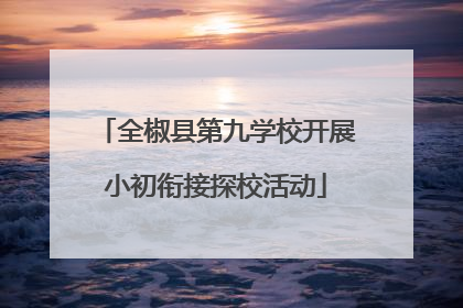 全椒县第九学校开展小初衔接探校活动