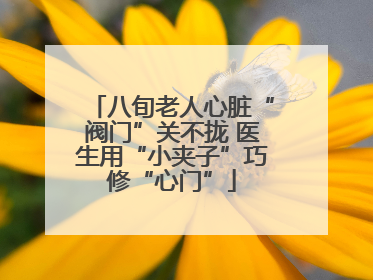 八旬老人心脏“阀门”关不拢 医生用“小夹子”巧修“心门”