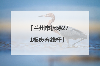 兰州市拆除271根废弃线杆