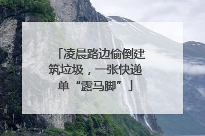 凌晨路边偷倒建筑垃圾，一张快递单“露马脚”