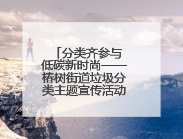 分类齐参与 低碳新时尚——椿树街道垃圾分类主题宣传活动成功举办