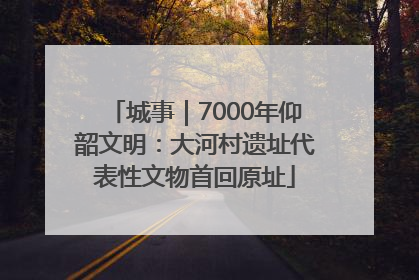城事｜7000年仰韶文明：大河村遗址代表性文物首回原址