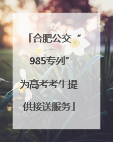合肥公交“985专列”为高考考生提供接送服务