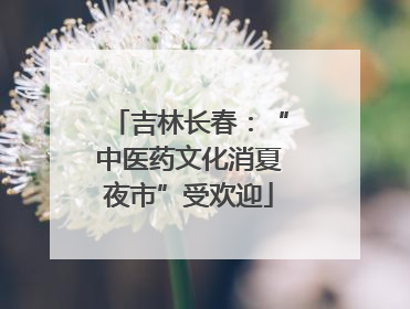 吉林长春：“中医药文化消夏夜市”受欢迎