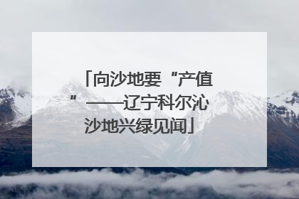 向沙地要“产值”——辽宁科尔沁沙地兴绿见闻