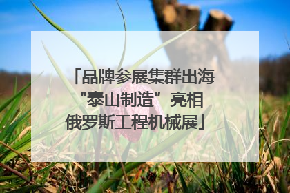 品牌参展集群出海 “泰山制造”亮相俄罗斯工程机械展