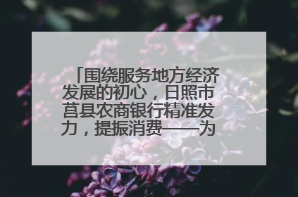 围绕服务地方经济发展的初心，日照市莒县农商银行精准发力，提振消费——为文旅注入金融动能