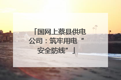 国网上蔡县供电公司：筑牢用电“安全防线”