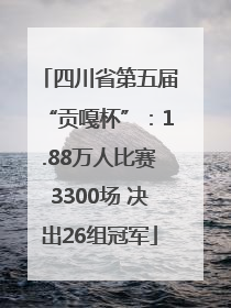 四川省第五届“贡嘎杯”：1.88万人比赛3300场 决出26组冠军