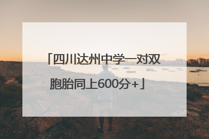 四川达州中学一对双胞胎同上600分+