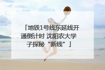 地铁1号线东延线开通倒计时 沈阳农大学子探秘“新线”