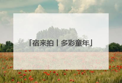 宿来拍丨多彩童年