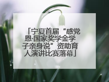 宁夏首届“感党恩·国家奖学金学子亲身说”资助育人演讲比赛落幕