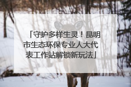 守护多样生灵！昆明市生态环保专业人大代表工作站解锁新玩法