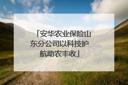 安华农业保险山东分公司以科技护航助农丰收