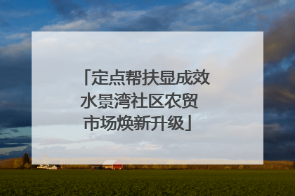 定点帮扶显成效 水景湾社区农贸市场焕新升级
