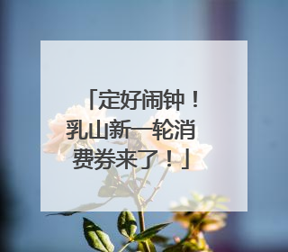 定好闹钟！乳山新一轮消费券来了！