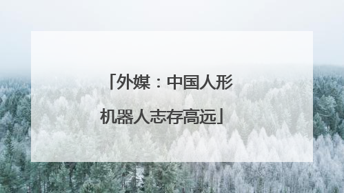 外媒：中国人形机器人志存高远