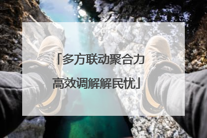多方联动聚合力 高效调解解民忧