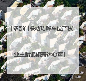 多部门联动巧解车位产权 业主赠锦旗表达心声