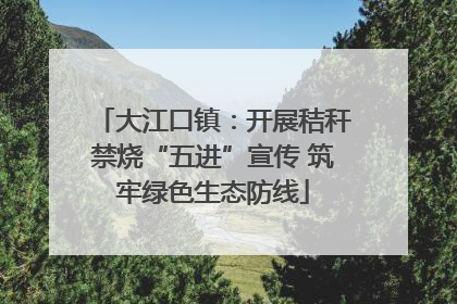 大江口镇：开展秸秆禁烧“五进”宣传 筑牢绿色生态防线