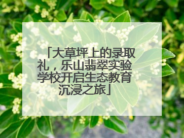 大草坪上的录取礼，乐山翡翠实验学校开启生态教育沉浸之旅