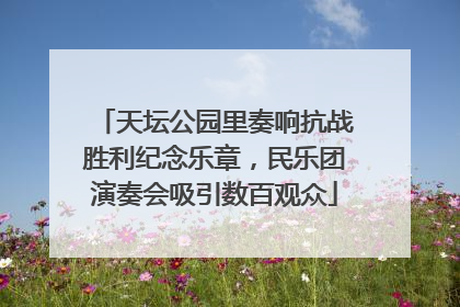 天坛公园里奏响抗战胜利纪念乐章，民乐团演奏会吸引数百观众