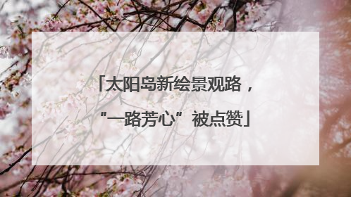 太阳岛新绘景观路，“一路芳心”被点赞