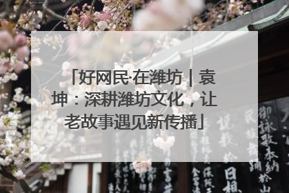 好网民·在潍坊｜袁坤：深耕潍坊文化，让老故事遇见新传播