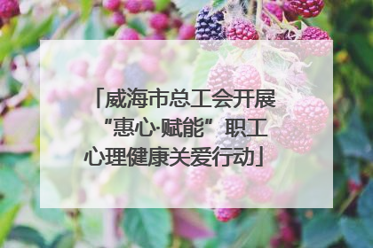 威海市总工会开展“惠心·赋能”职工心理健康关爱行动