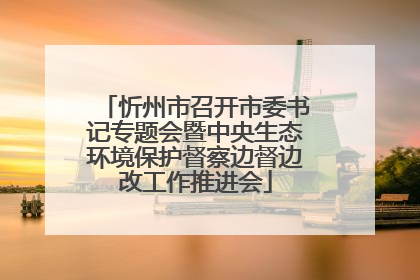 忻州市召开市委书记专题会暨中央生态环境保护督察边督边改工作推进会