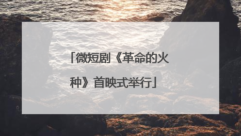 微短剧《革命的火种》首映式举行