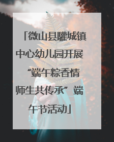 微山县驩城镇中心幼儿园开展“端午粽香情 师生共传承”端午节活动