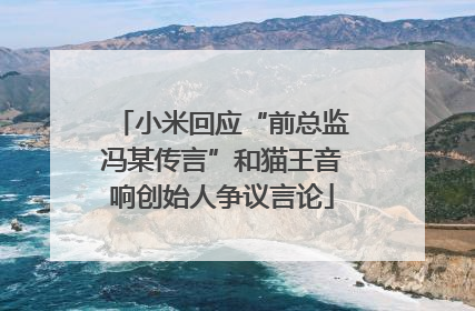 小米回应“前总监冯某传言”和猫王音响创始人争议言论