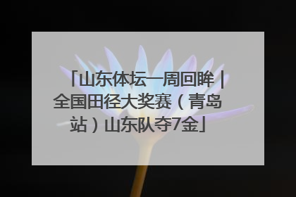 山东体坛一周回眸｜全国田径大奖赛（青岛站）山东队夺7金