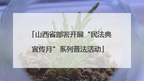 山西省部署开展“民法典宣传月”系列普法活动
