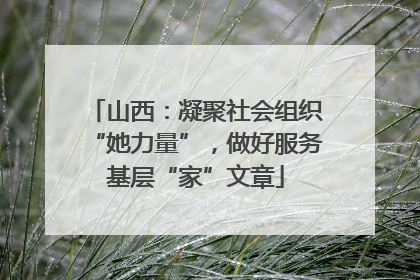 山西：凝聚社会组织“她力量”，做好服务基层“家”文章