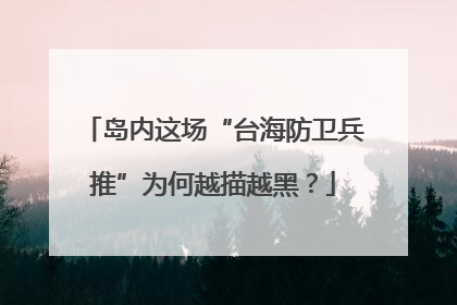 岛内这场“台海防卫兵推”为何越描越黑？
